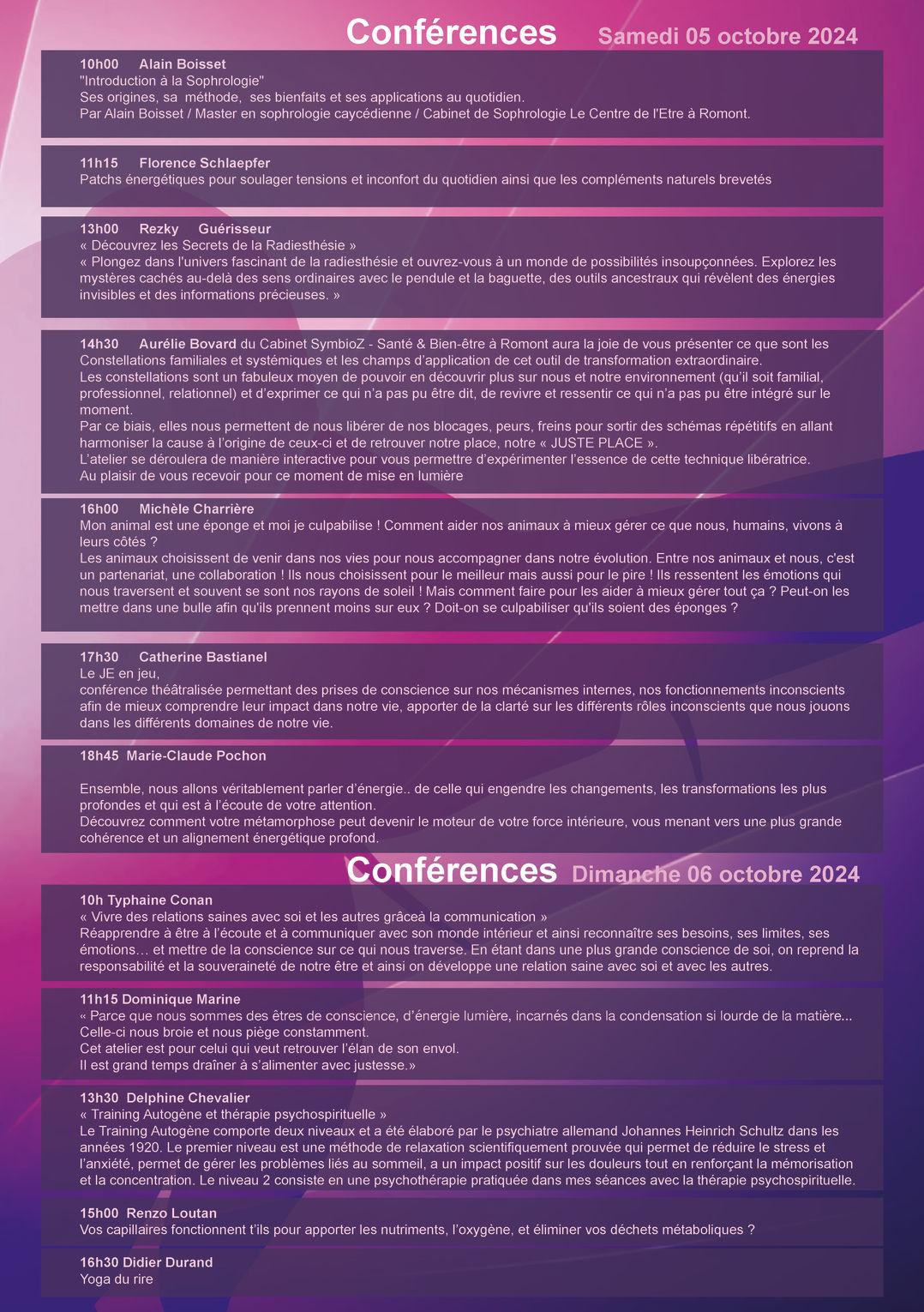 Conférences 2024